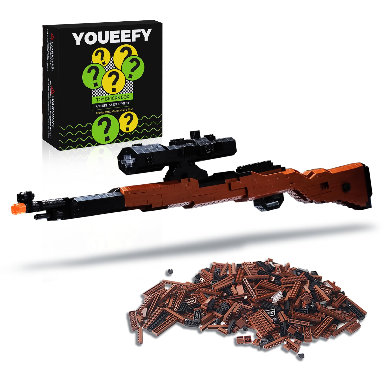 Amazon.com: youeefy Building Blocks Gun Set (Kar-98K) : Toys & Games